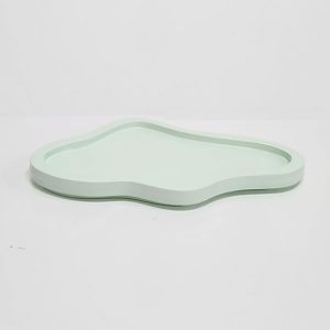 Bandeja Verde Claro Orgânica - MDF - Cód. 0121