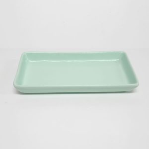 Bandeja Retângular - Verde Claro - Cerâmica - Cód. 0130