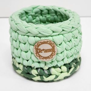 Cestinho em Crochê - Verde - Cód 0135