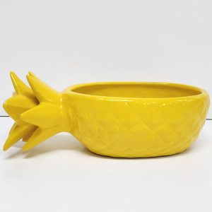 Porta Doce - Formato Abacaxi - Amarelo - Cerâmica - Cód. 0147